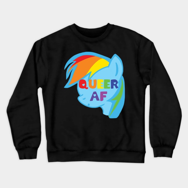 Queer AF Crewneck Sweatshirt by COLORaQUEEN